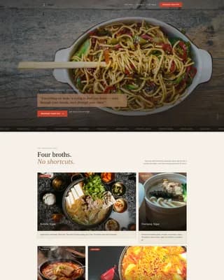 Korean Cuisine & Dining Booking Website Template