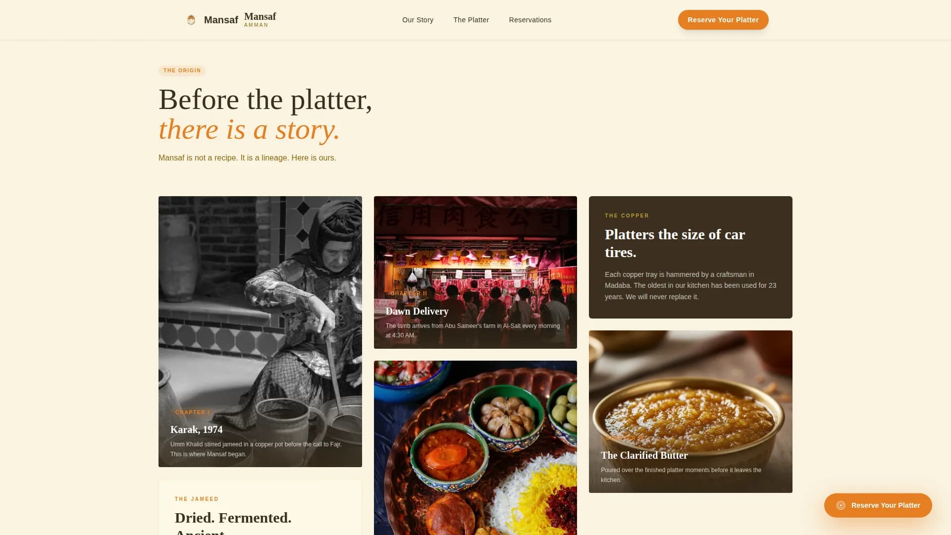 Middle Eastern Cuisine & Dining Complete Booking Website Template
