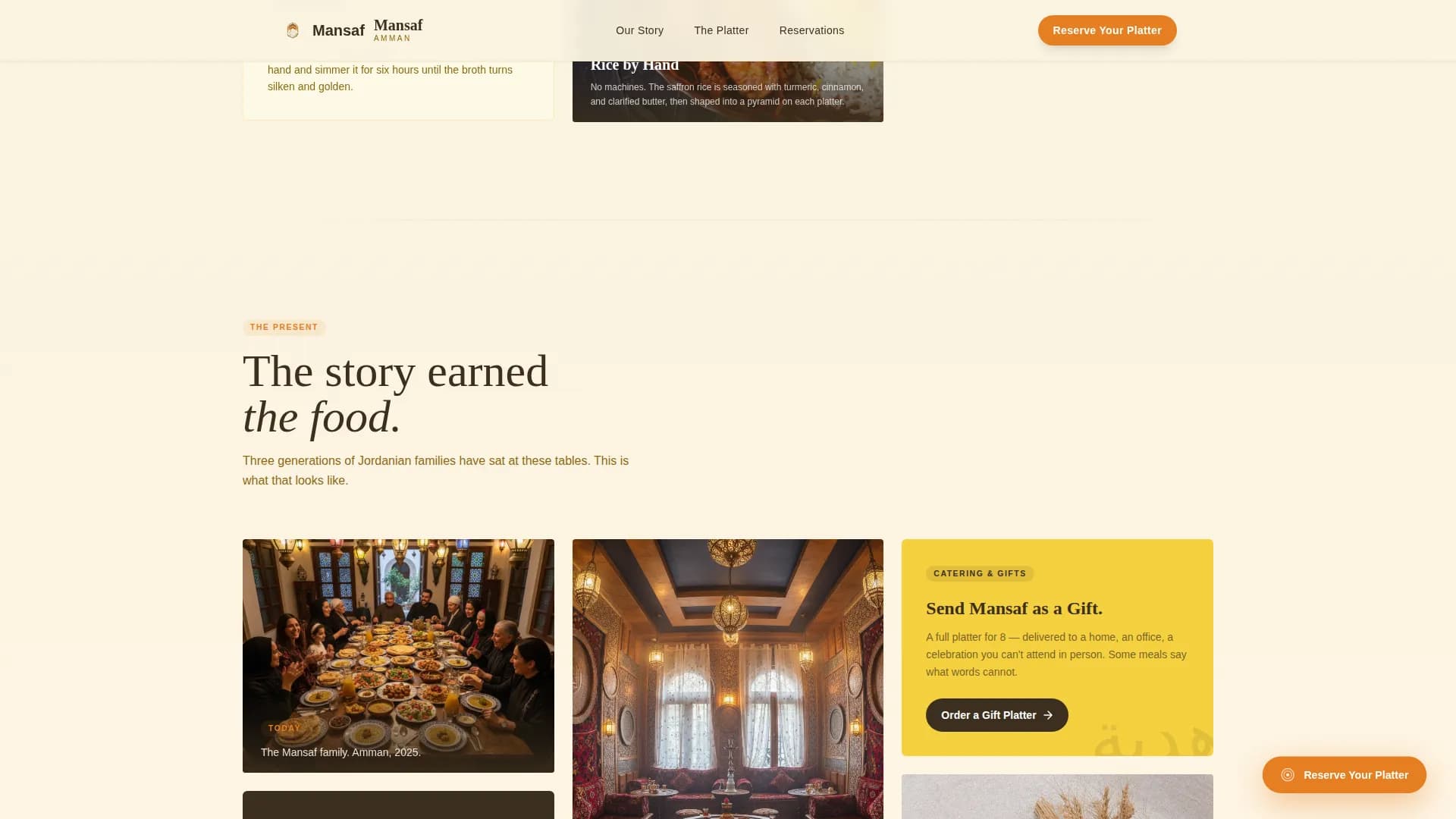 Middle Eastern Cuisine & Dining Complete Booking Website Template
