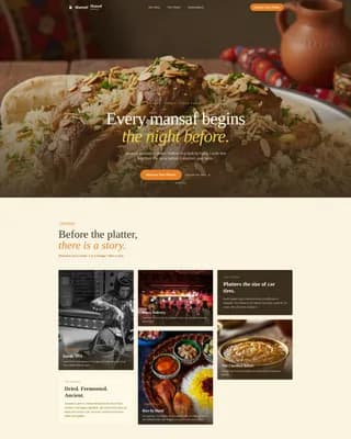 Middle Eastern Cuisine & Dining Complete Booking Website Template