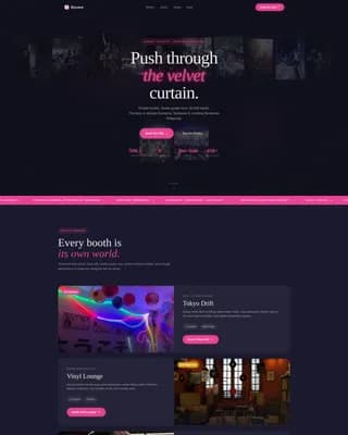 Karaoke Bar Neon Experience & Booking Website Template