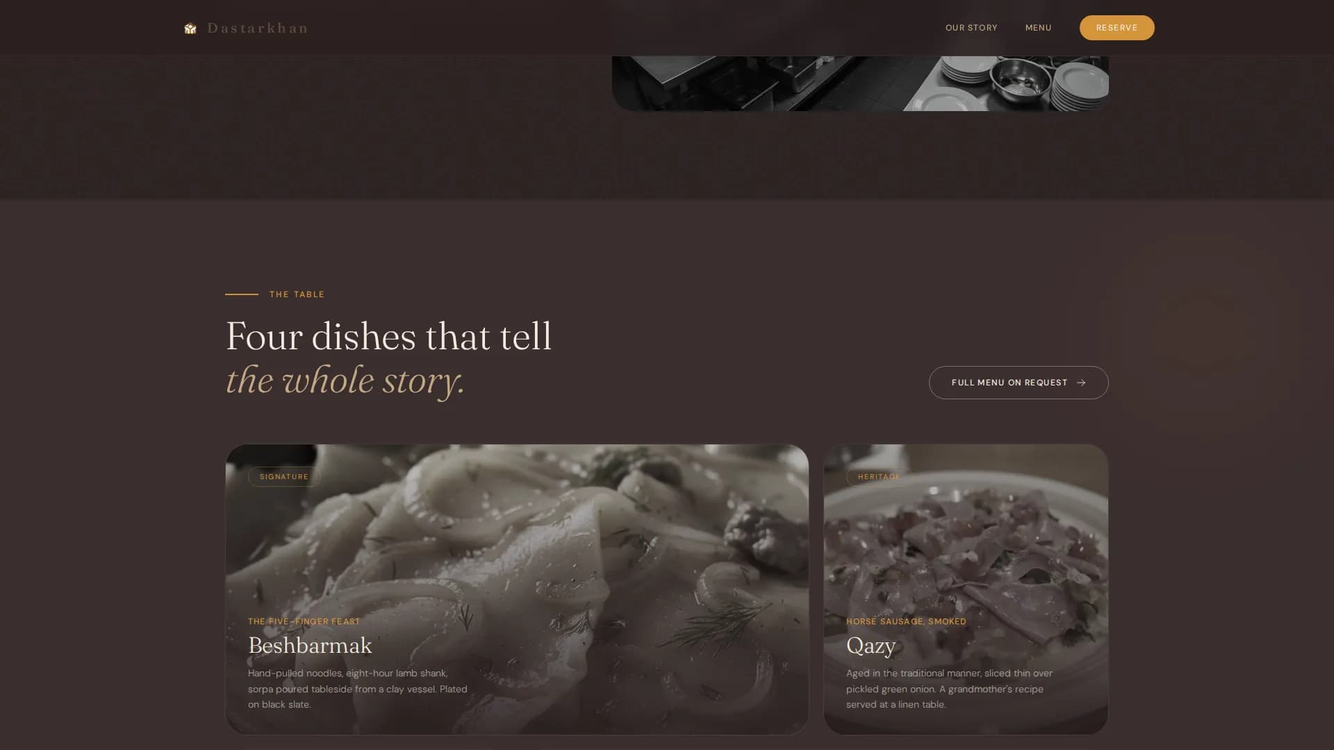 Nomad — Refined Kazakh Tavern Landing Page Template