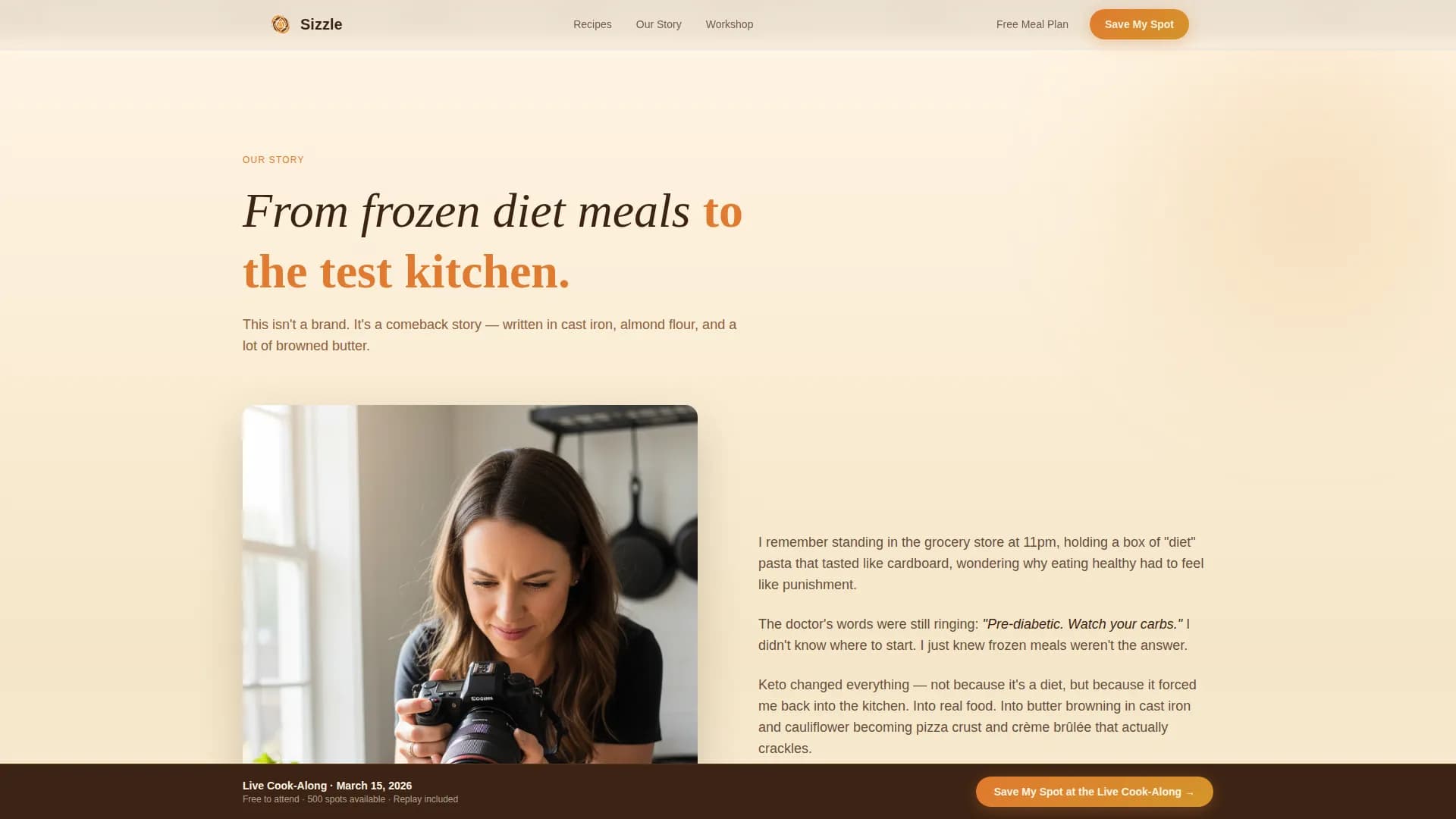 Spark — Keto Cookbook Marketplace Landing Page Template