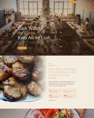 Sear — Keto Cooking Workshop Landing Page Template
