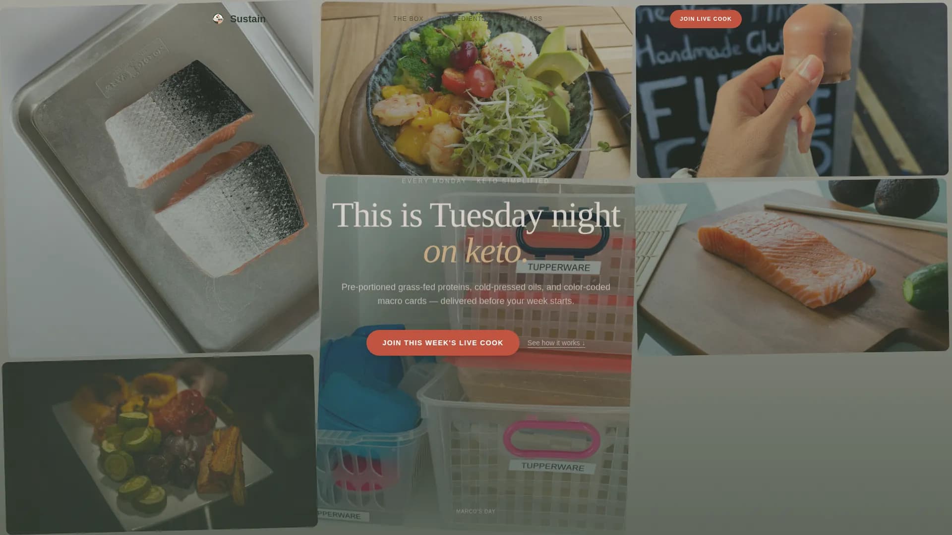 Sustain — Keto Meal Kit Landing Page Template