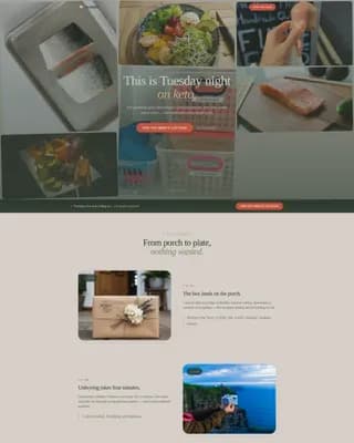 Sustain — Keto Meal Kit Landing Page Template