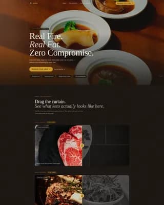 Kettle - Agrarian Keto Restaurant Landing Page Template
