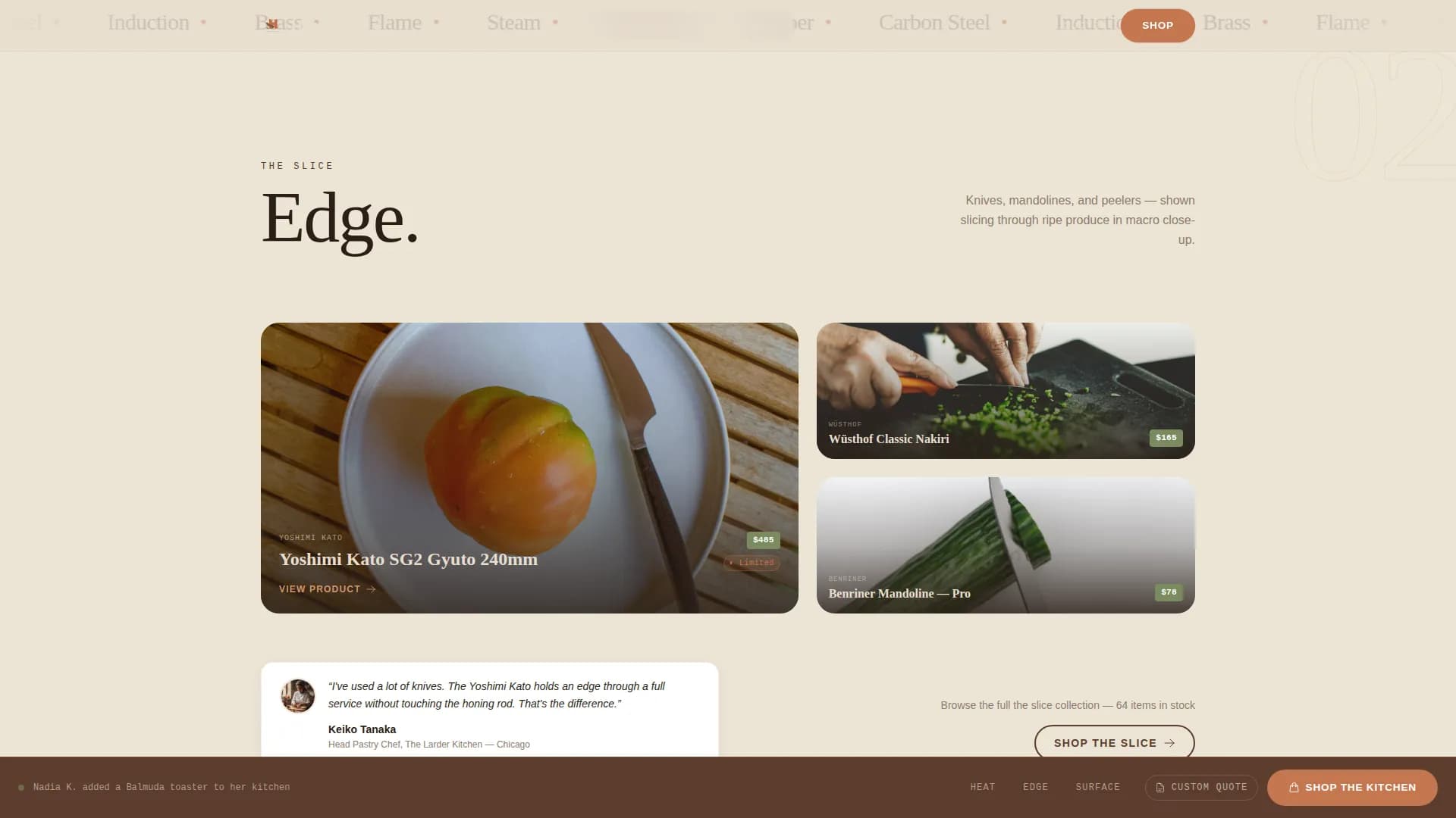 Forge — Kitchen Equipment Marketplace Landing Page Template
