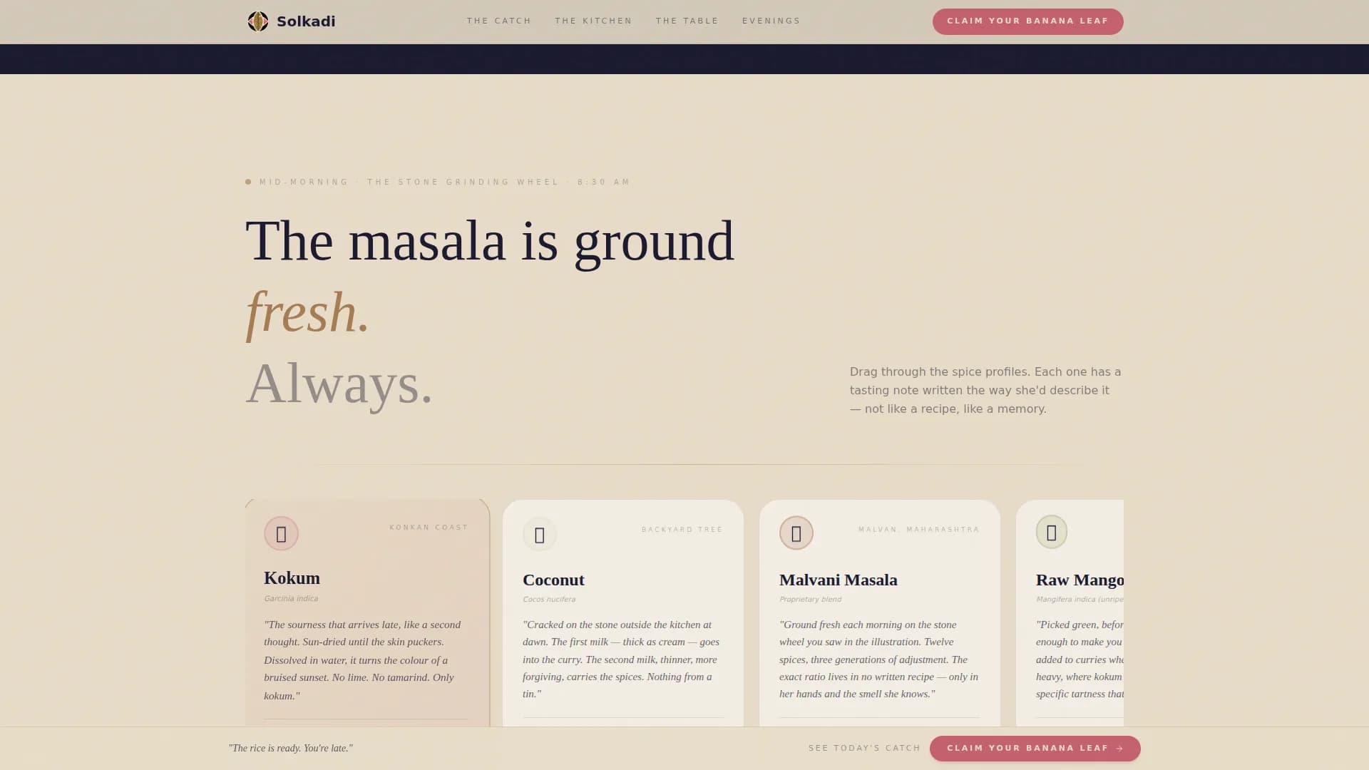 Spice — Vibrant Konkani Kitchen Landing Page Template