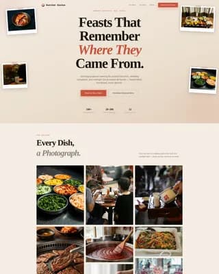 Feast — Korean Catering Booking Landing Page Template