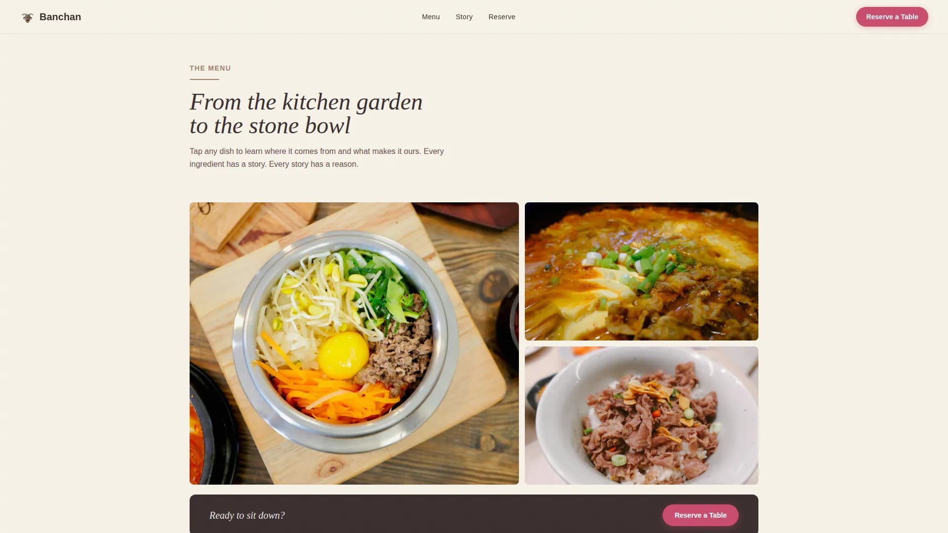 Kimchi — Authentic Korean Restaurant Landing Page Template