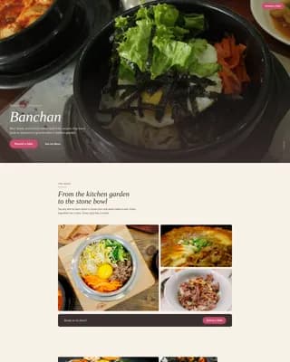 Kimchi — Authentic Korean Restaurant Landing Page Template