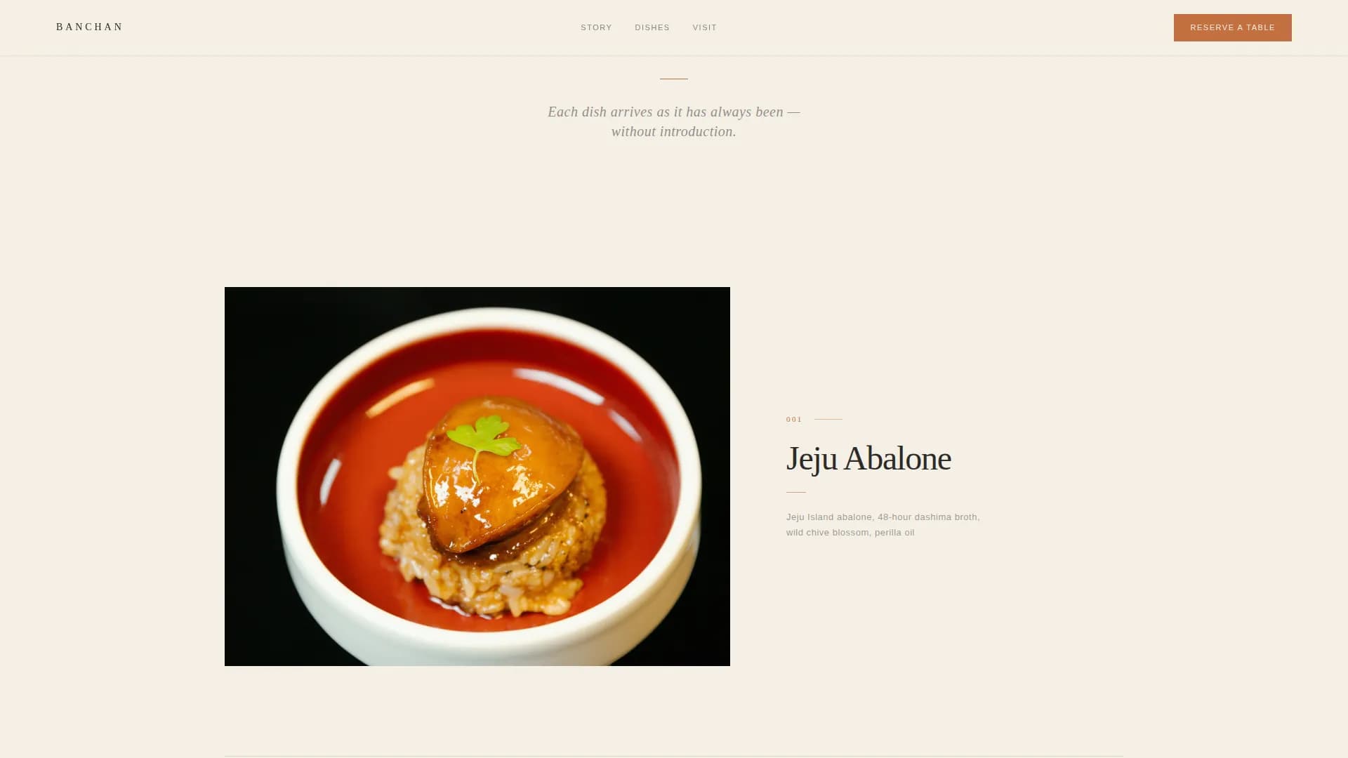 Hansang — Fine Dining Restaurant Landing Page Template