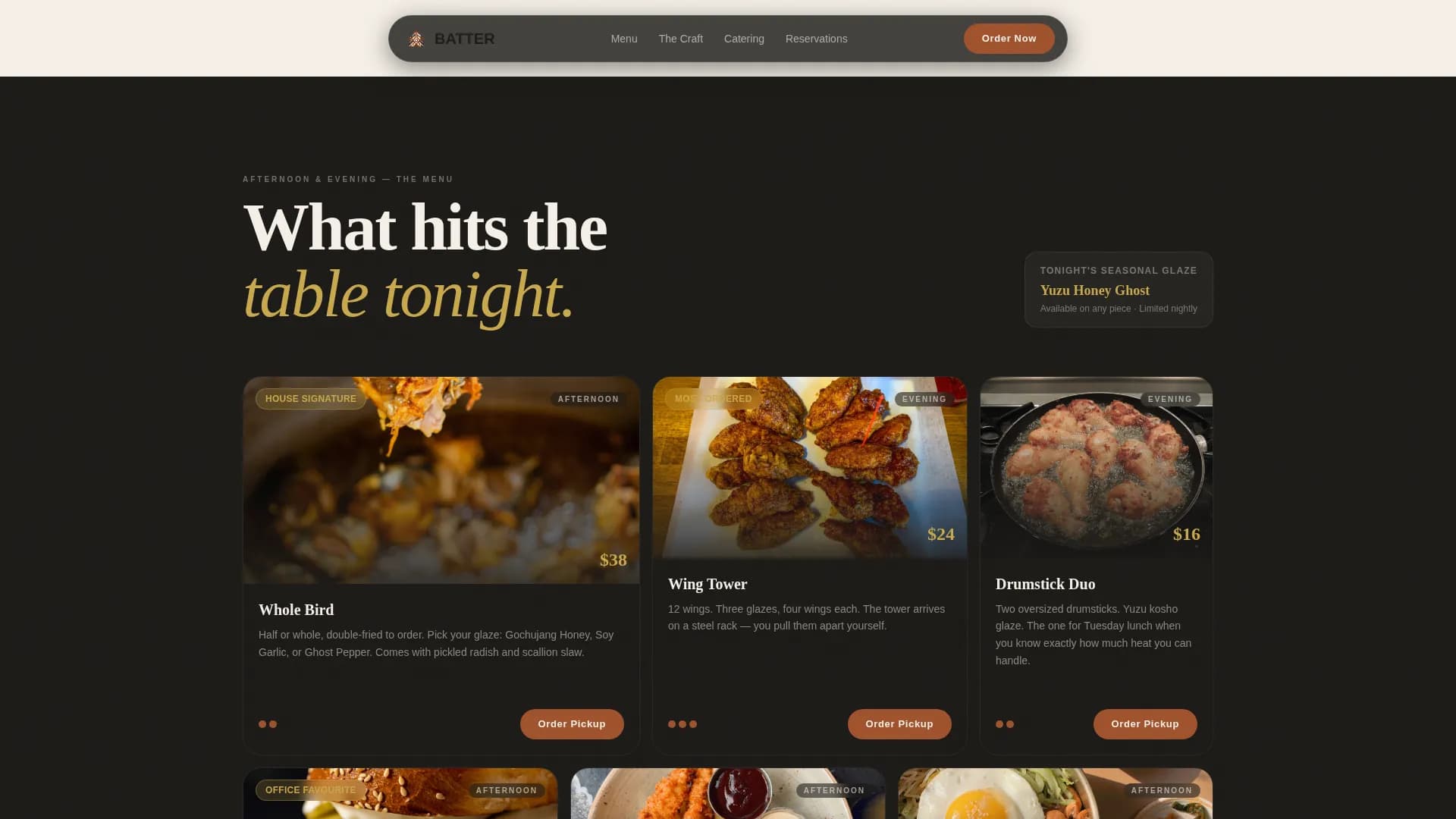 Crisp — Korean Fried Chicken Landing Page Template