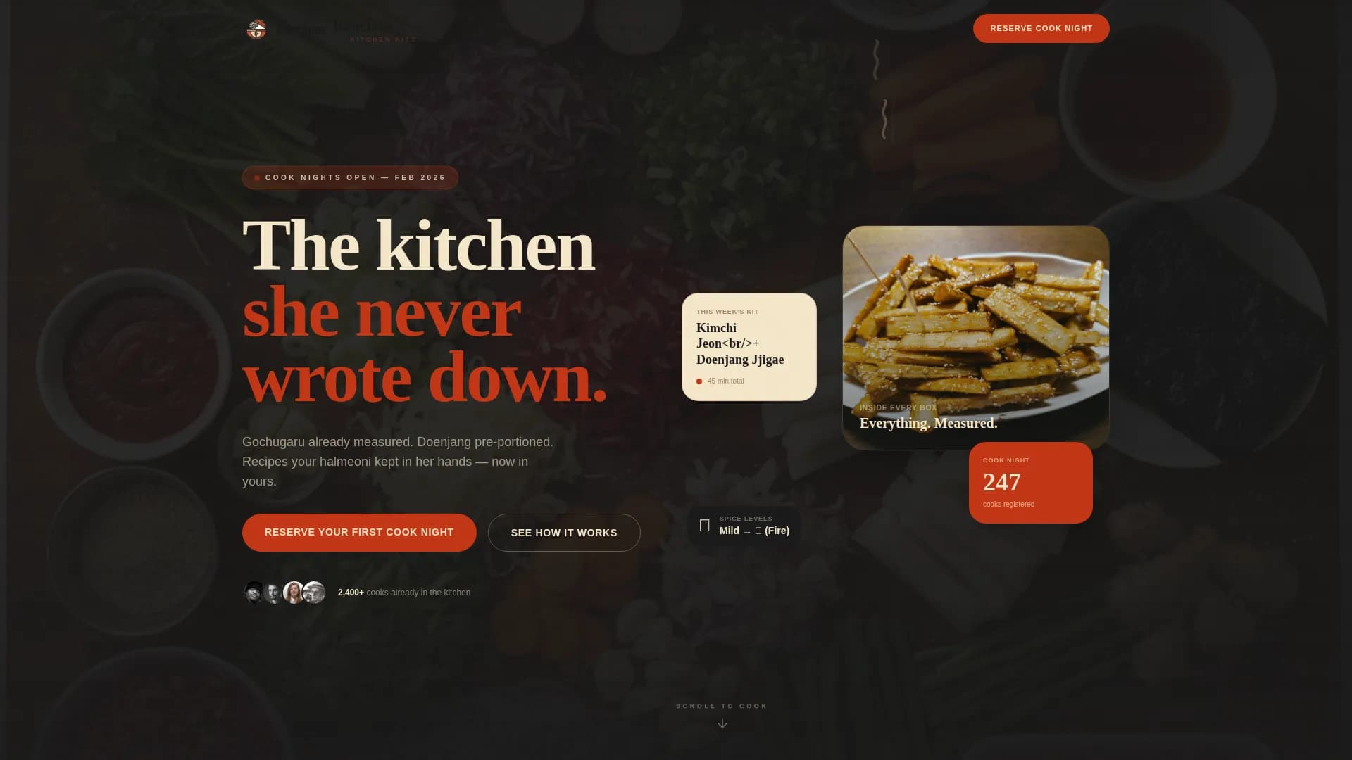 Banchan — Korean Meal Kit Landing Page Template