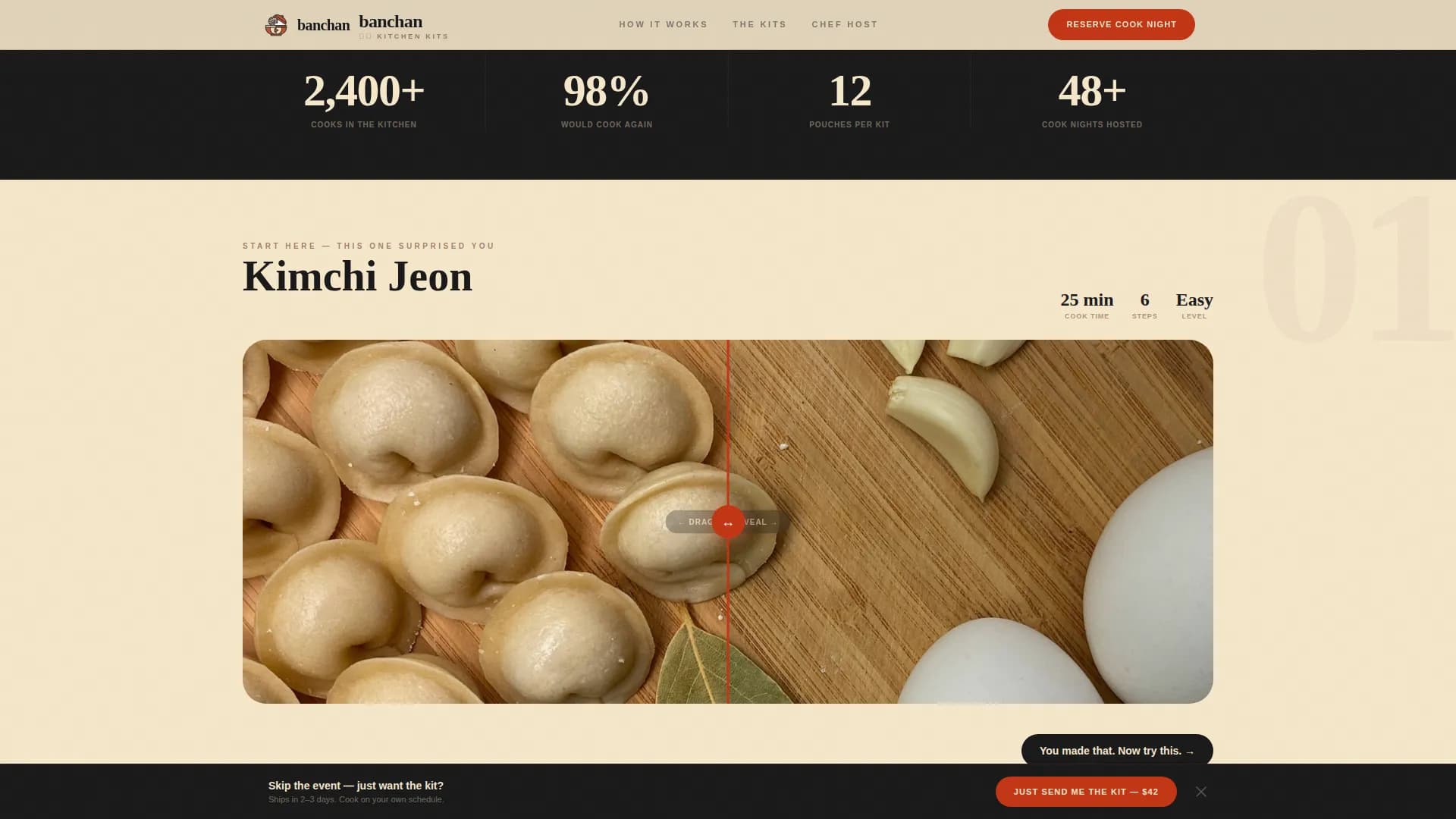 Banchan — Korean Meal Kit Landing Page Template