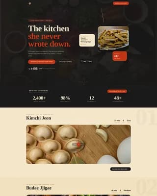 Banchan — Korean Meal Kit Landing Page Template