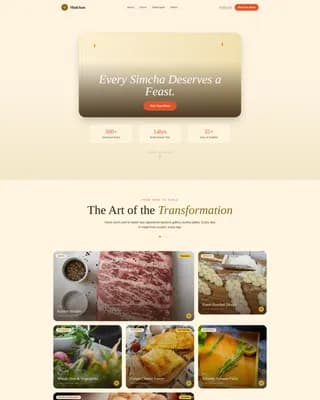 Kosher Food & Dining Booking Website Template