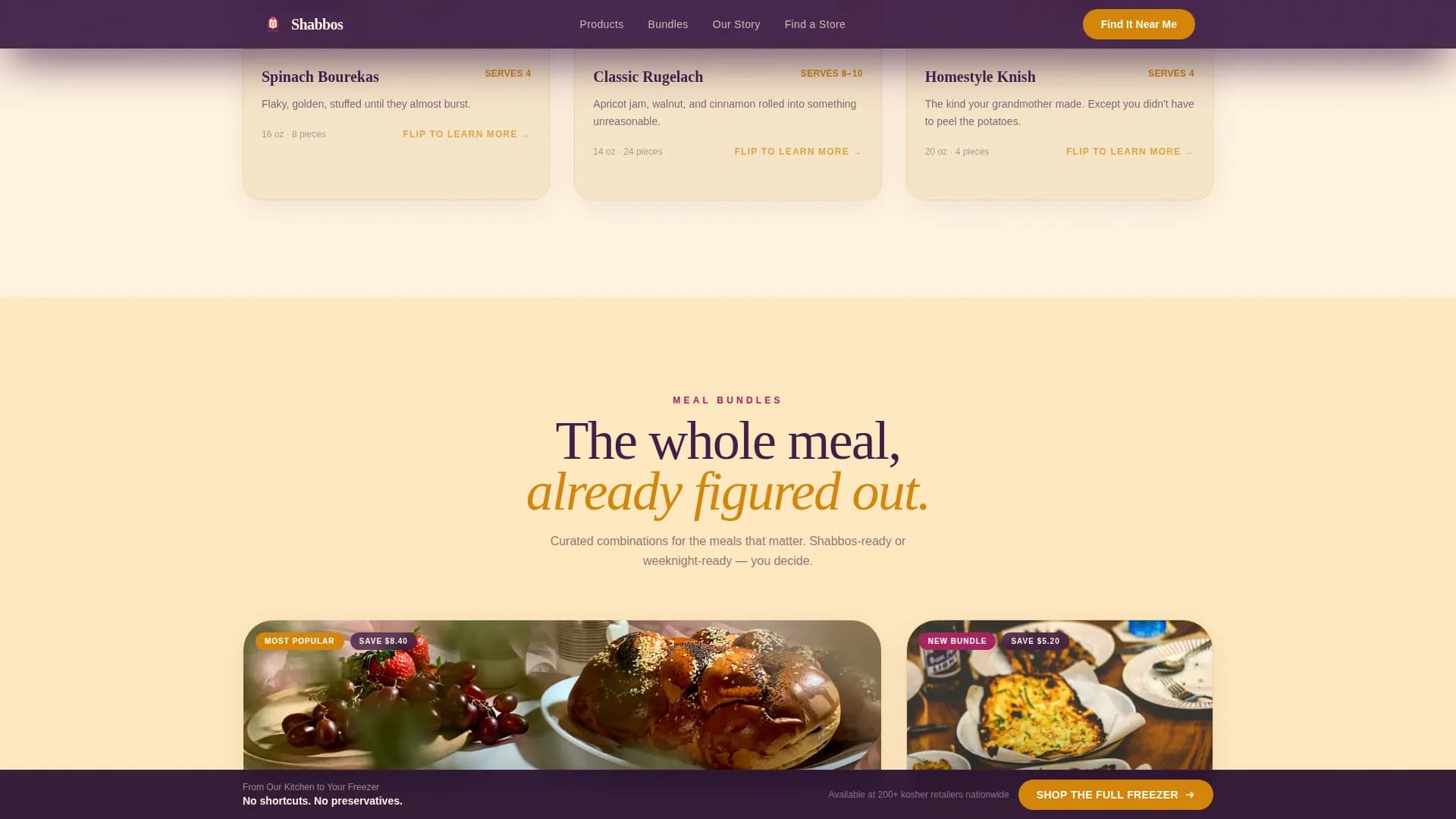 Kosher — Artisan Frozen Food Landing Page Template