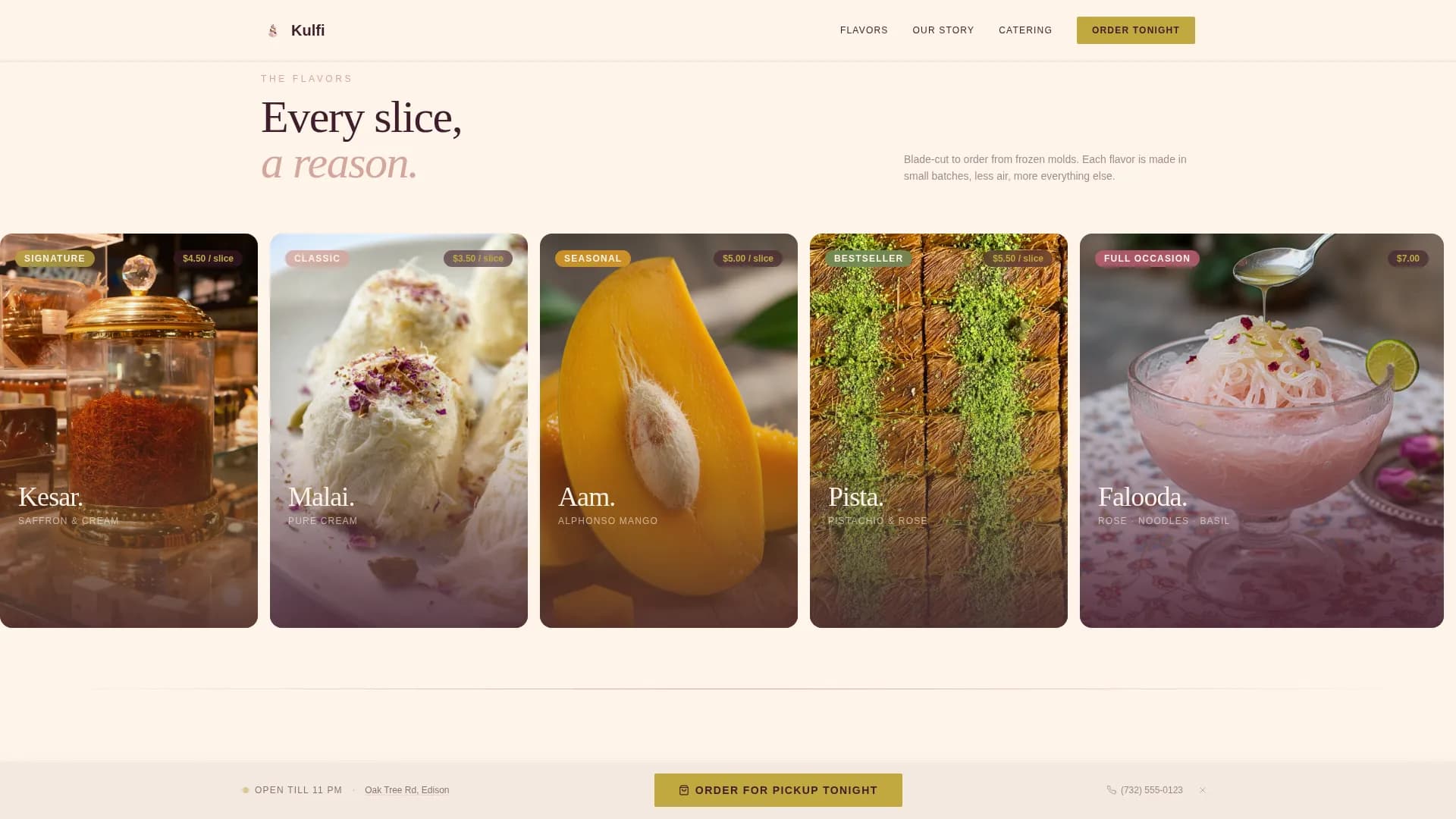 Subcontinental — Gourmet Dessert Parlor Landing Page Template