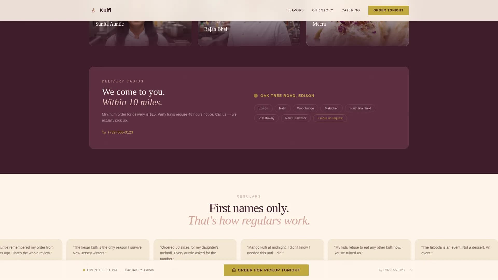 Subcontinental — Gourmet Dessert Parlor Landing Page Template