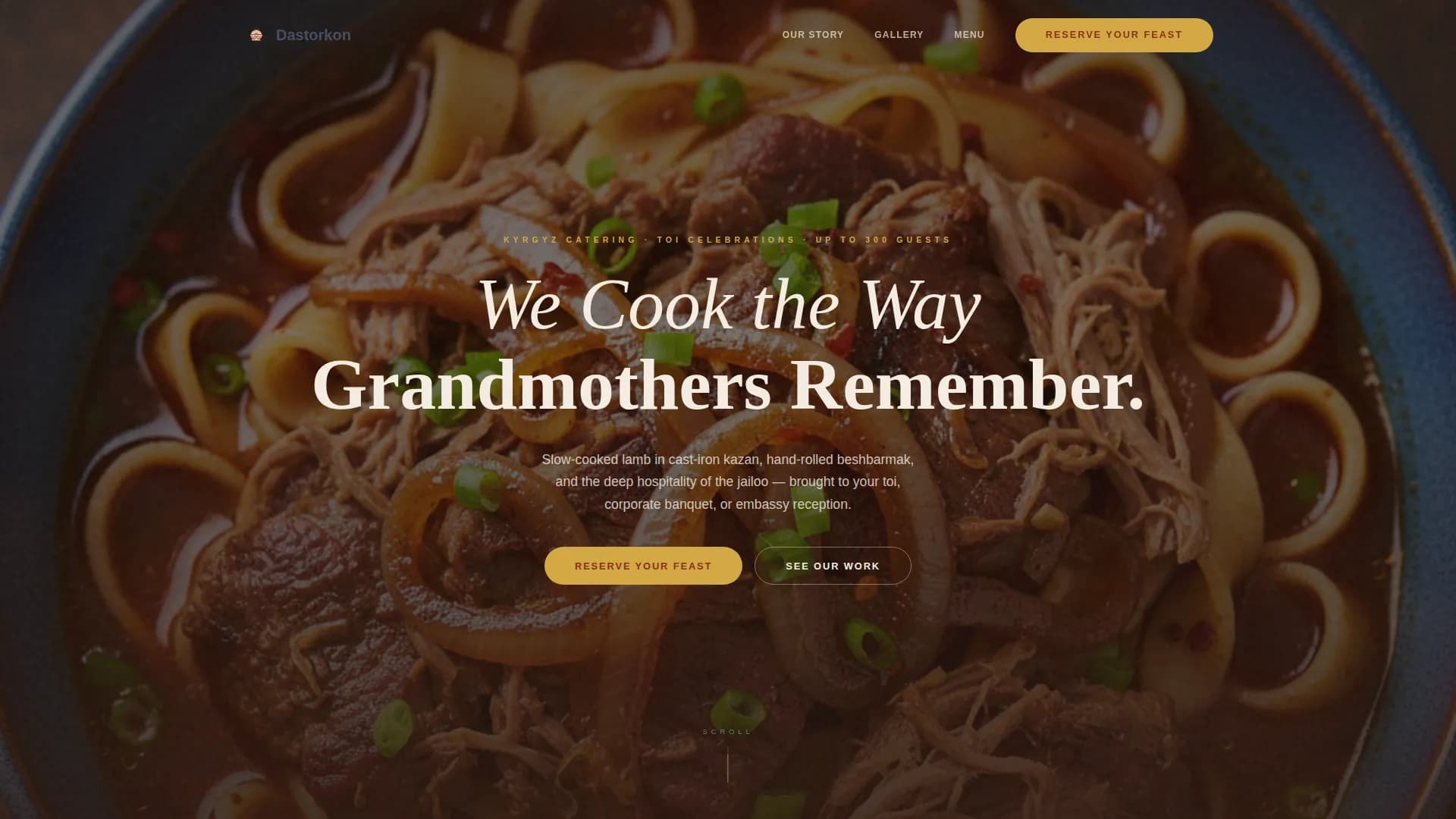 Kyrgyz — Authentic Catering Landing Page Template