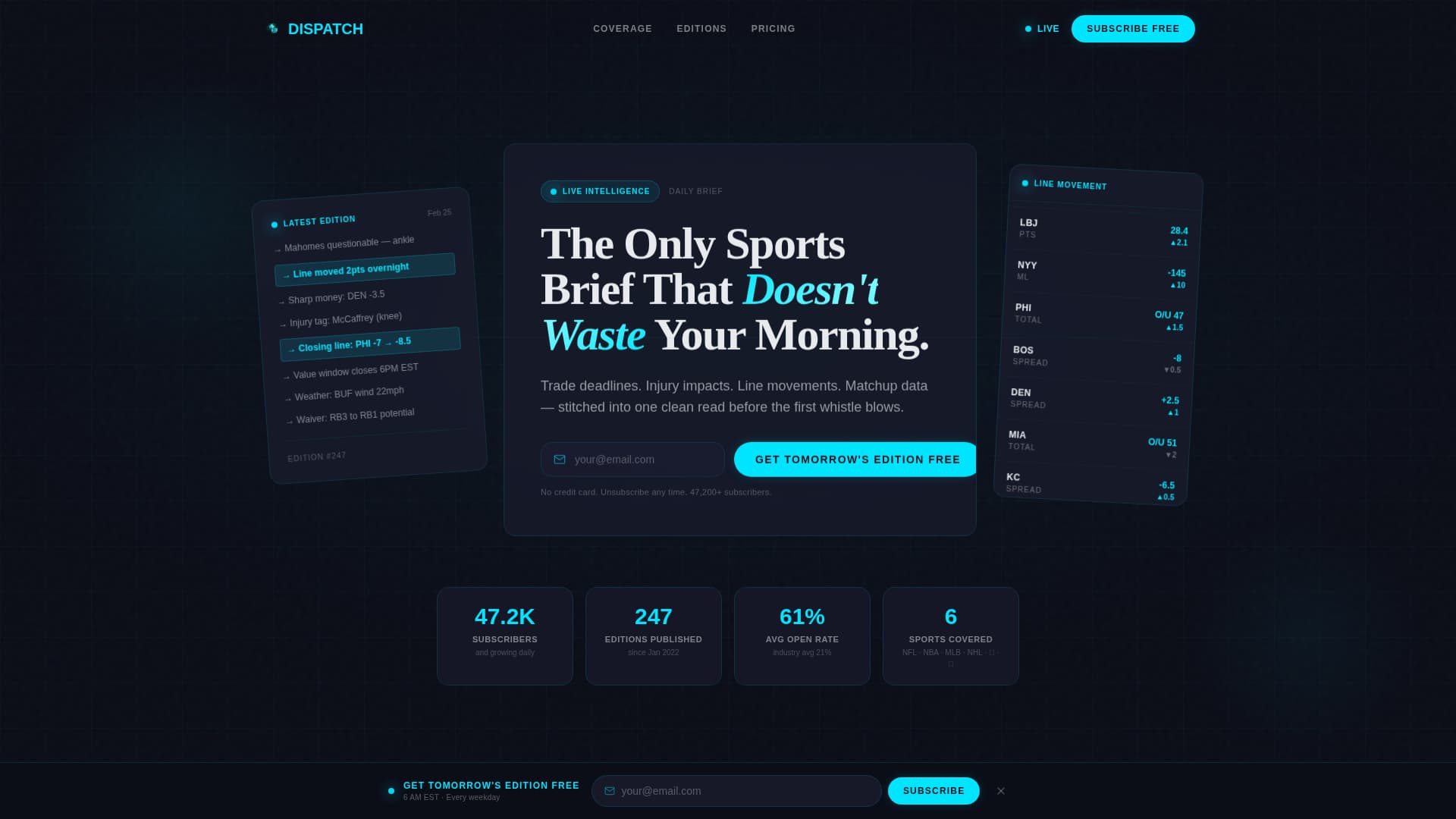 Sports Digital Presence Professional Website Template