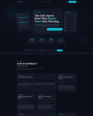 Sports Digital Presence Professional Website Template