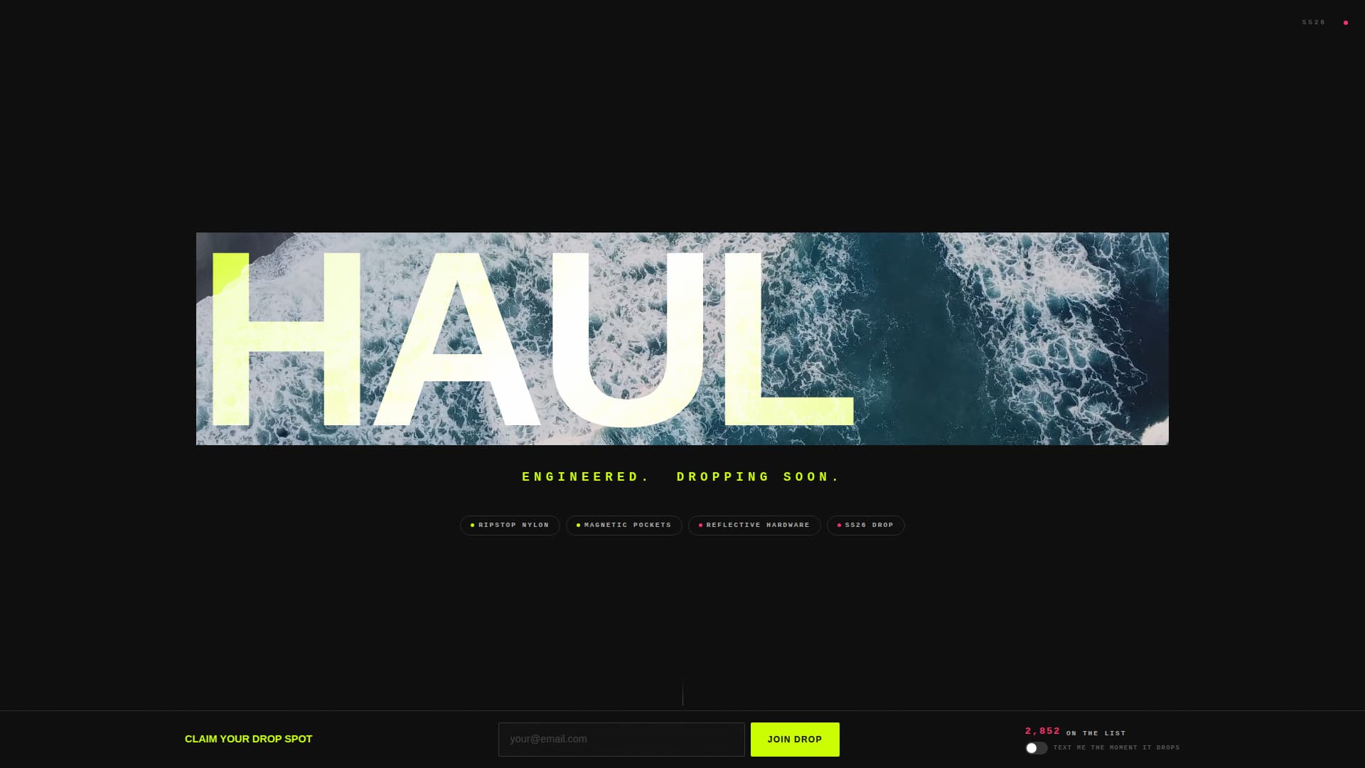 Haul - Bold Athleisure Landing Page Template