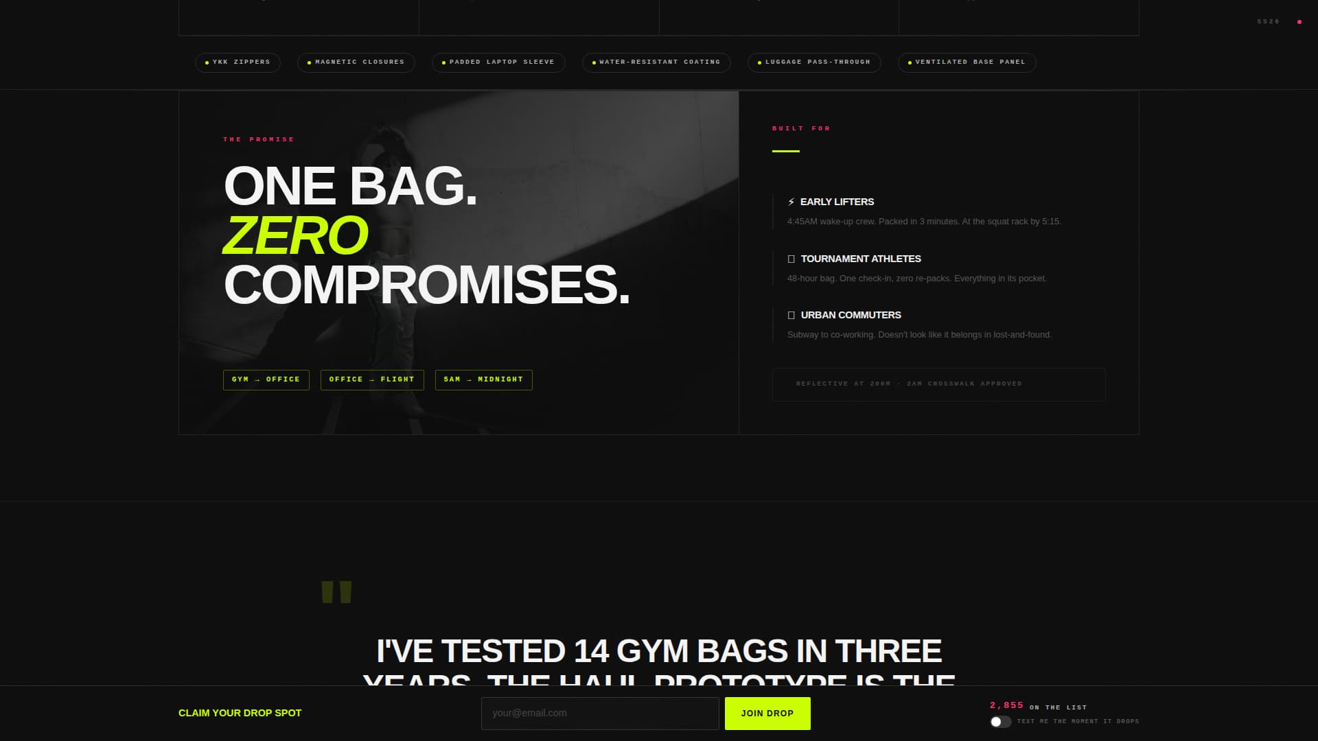 Haul - Bold Athleisure Landing Page Template