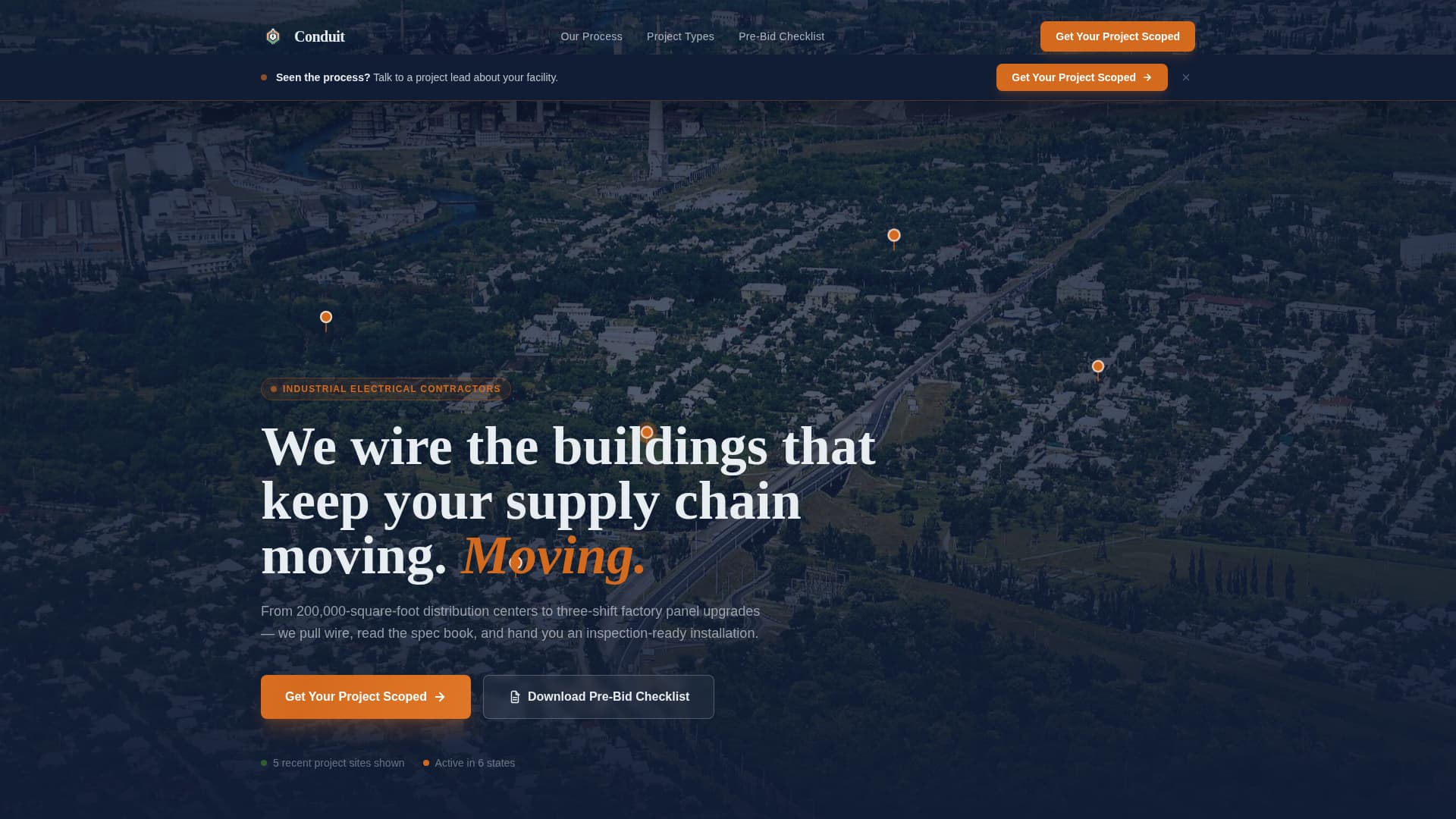 Conduit - Trusted Electrical Landing Page Template