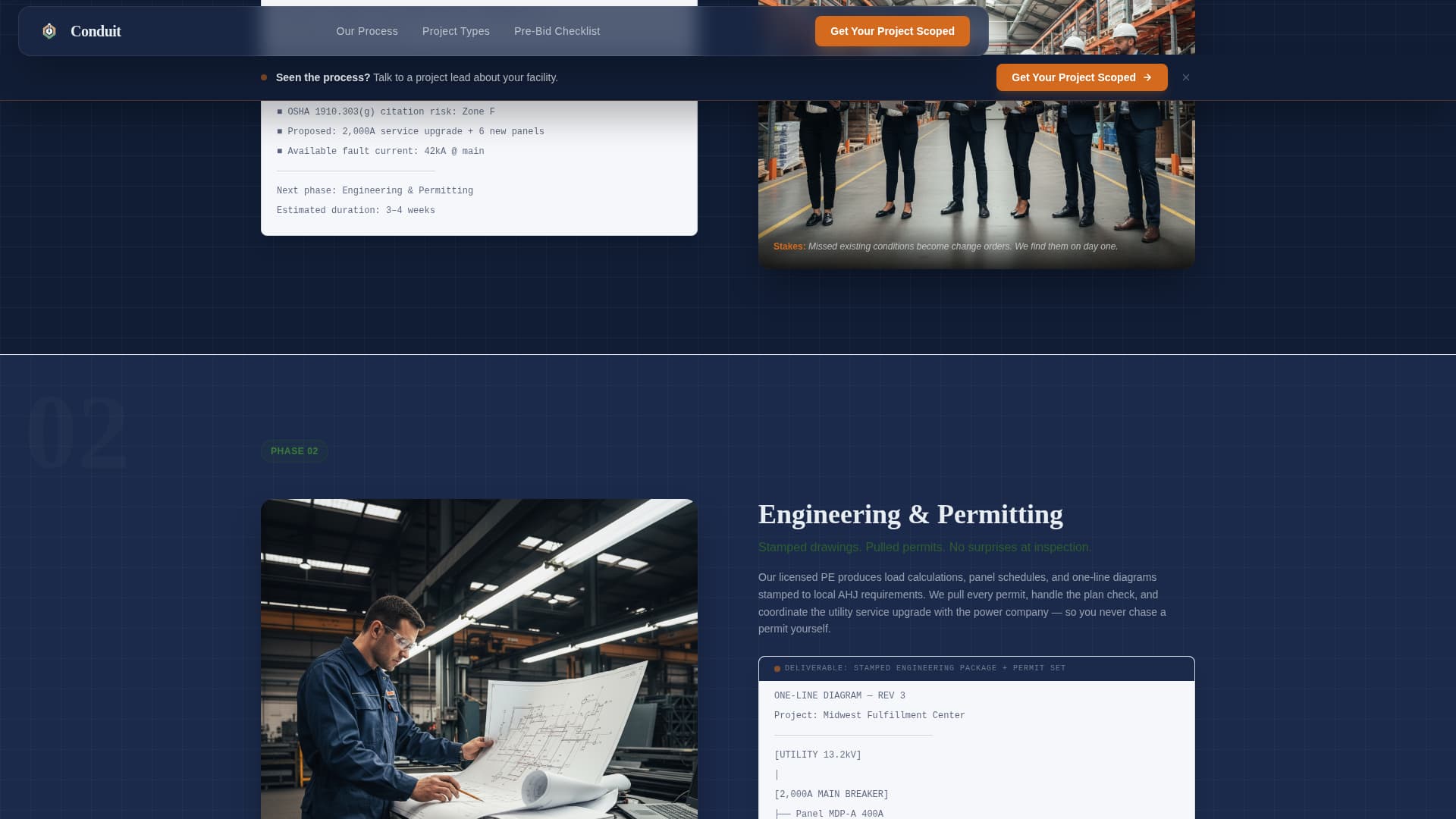 Conduit - Trusted Electrical Landing Page Template
