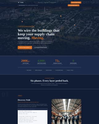 Warehouse & Factory Construction Professional Website Template