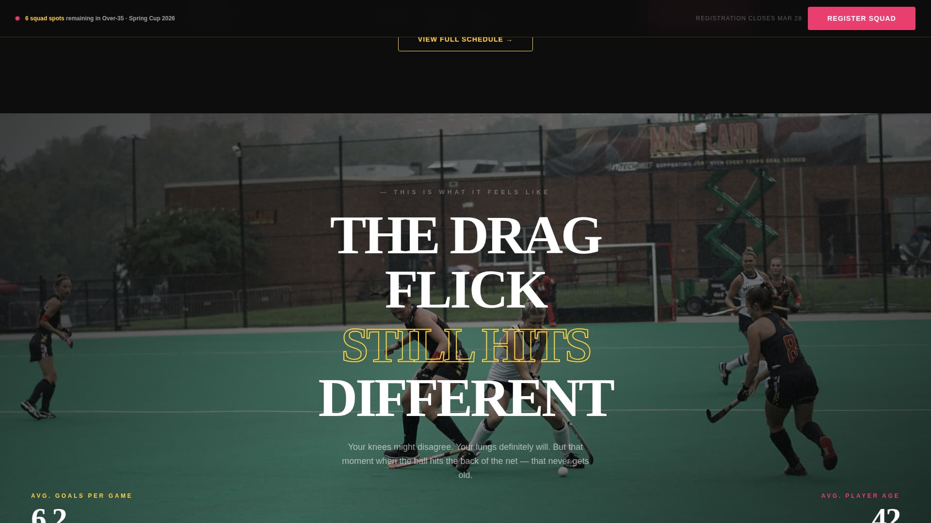 Field Hockey Leagues Reviews Website Template