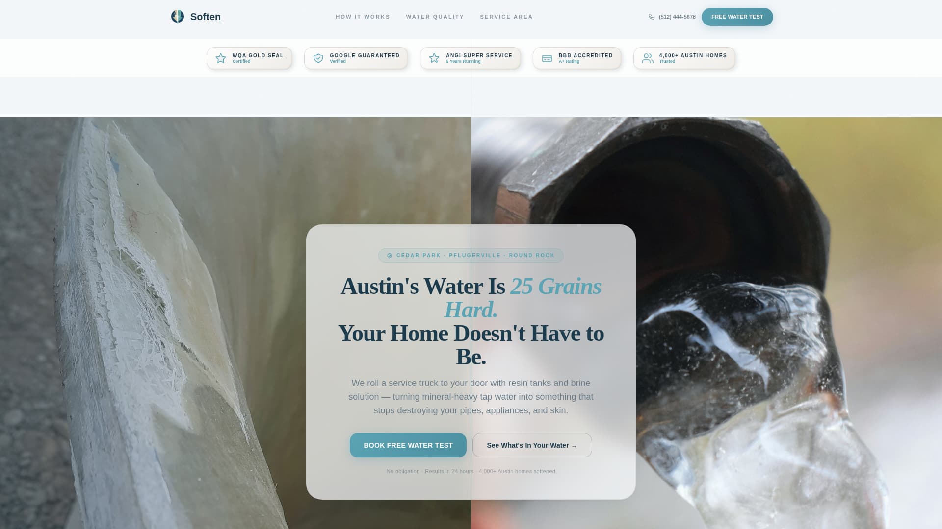 Soften - Trusted Watersoftener Landing Page Template