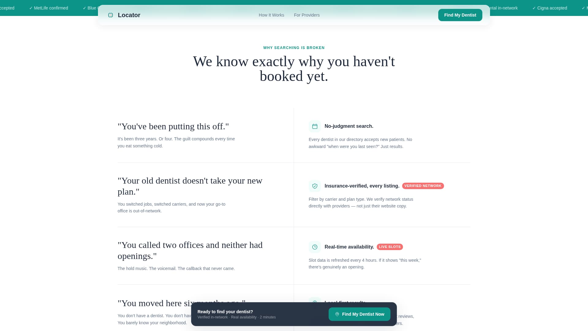 Dentist Directory & Insurance-Aware Provider Finder Website Template