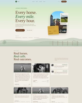 Horse & Equestrian Booking Website Template