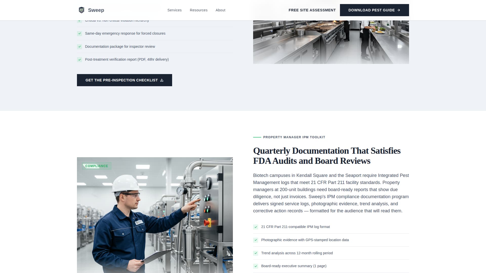 Sweep - Precision Pestcontrol Landing Page Template