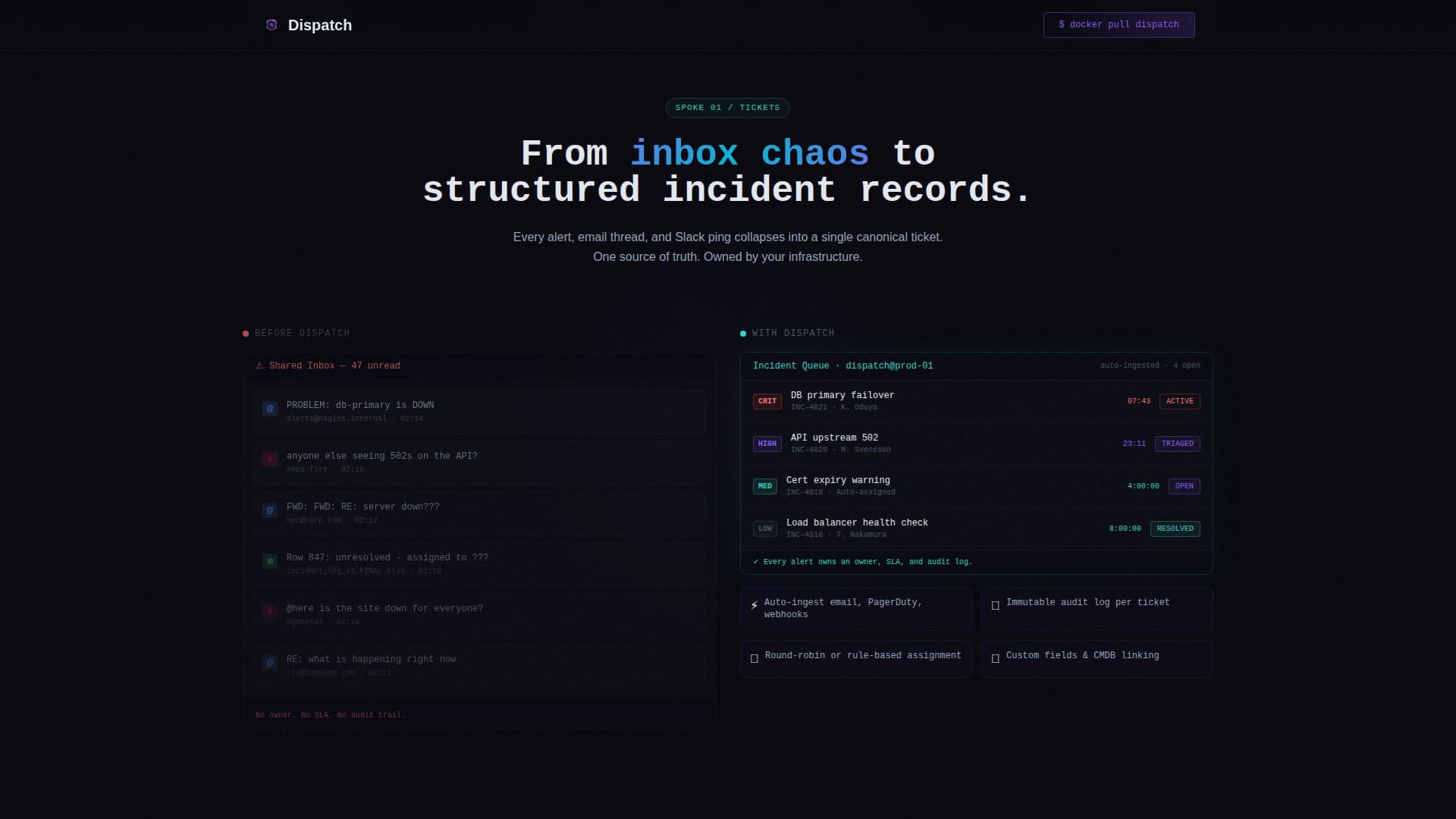 Dispatch - Powerful Self-Hosted Landing Page Template