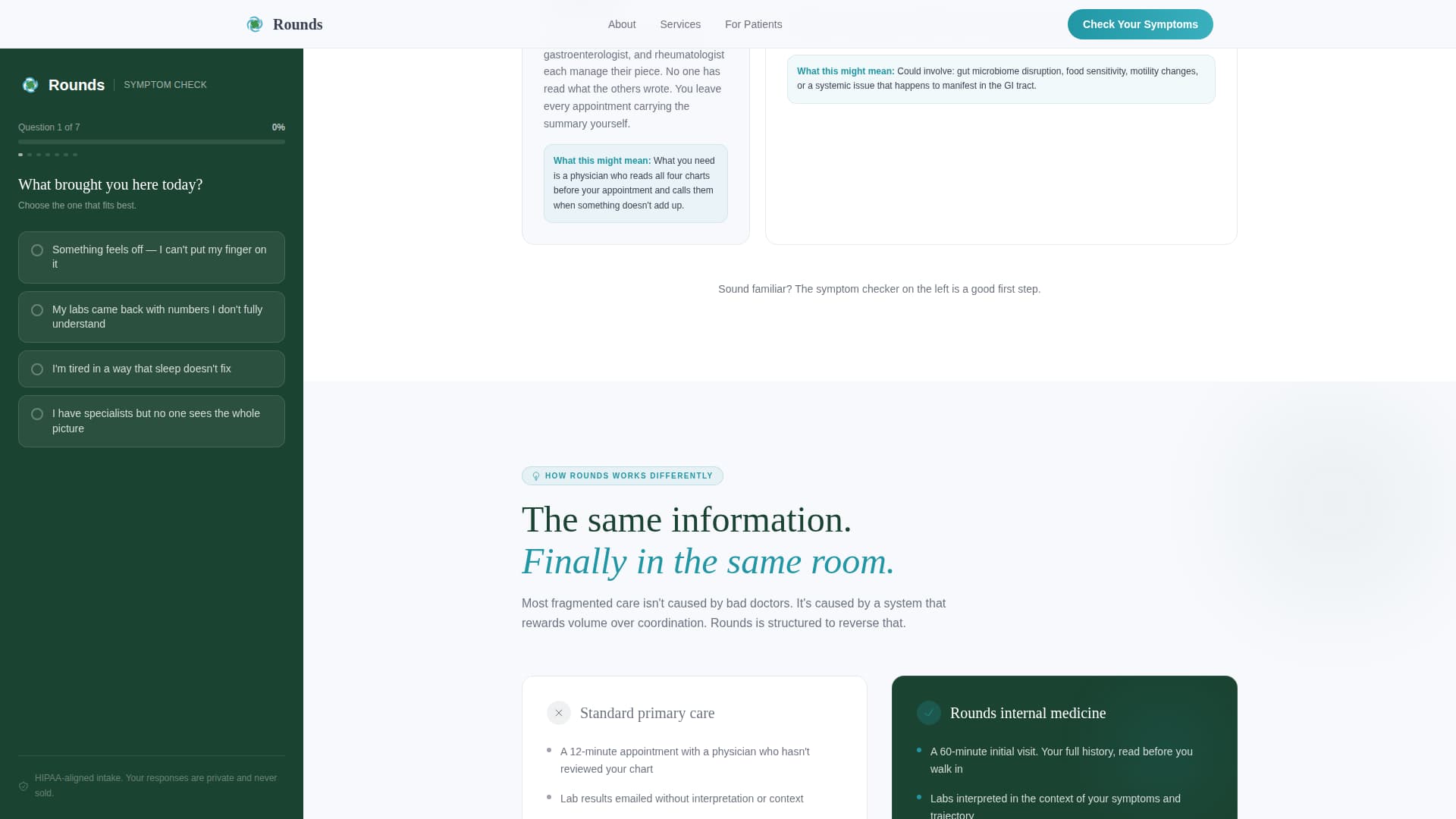 Internal Medicine Private Practice Website Template