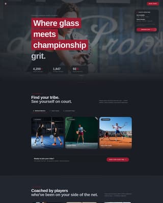 Padel Tennis Booking Website Template