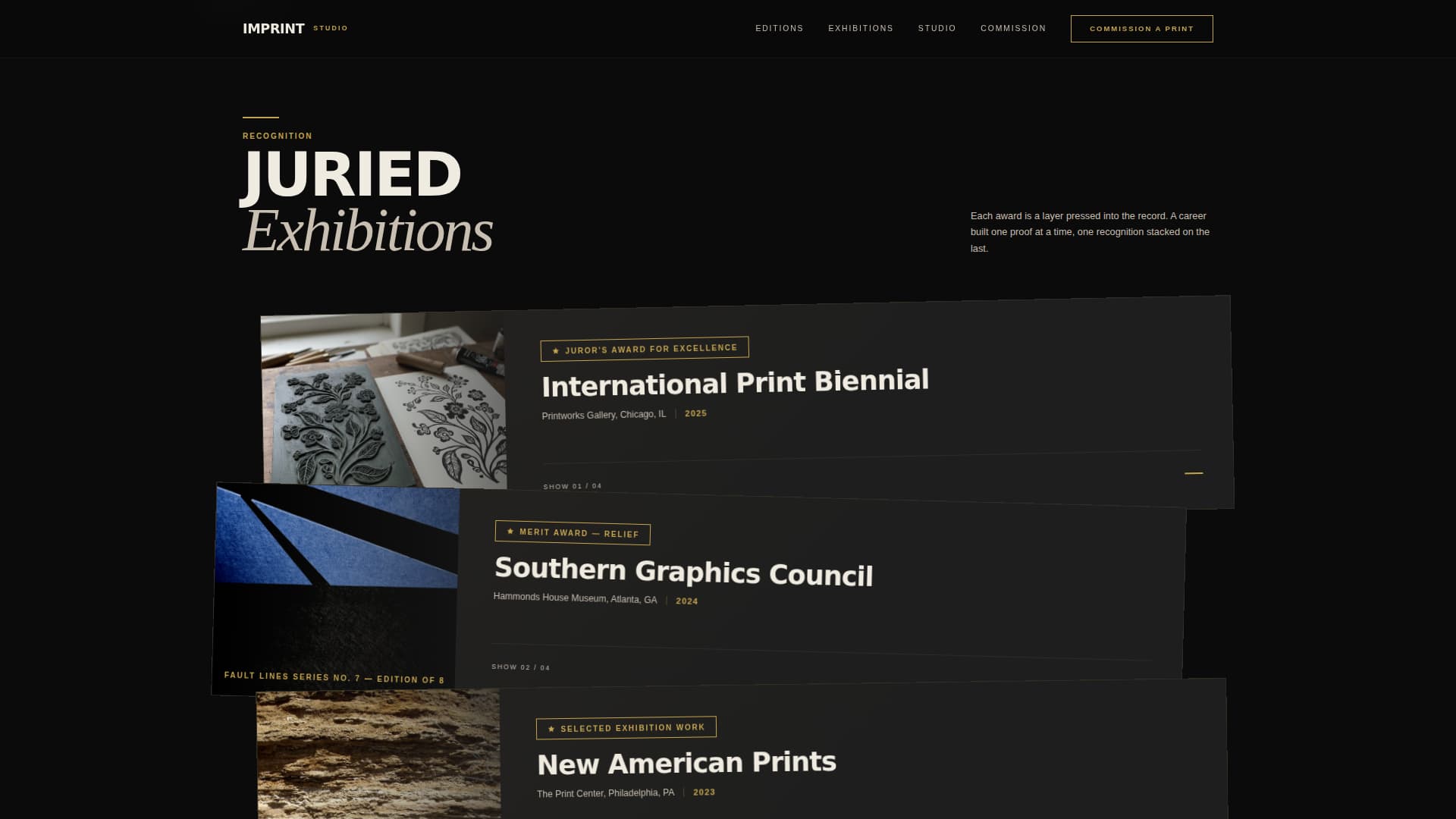 Printmaker Portfolio Professional Website Template