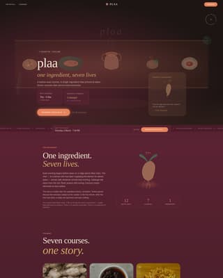 Plaa - Artisan Dining Landing Page Template