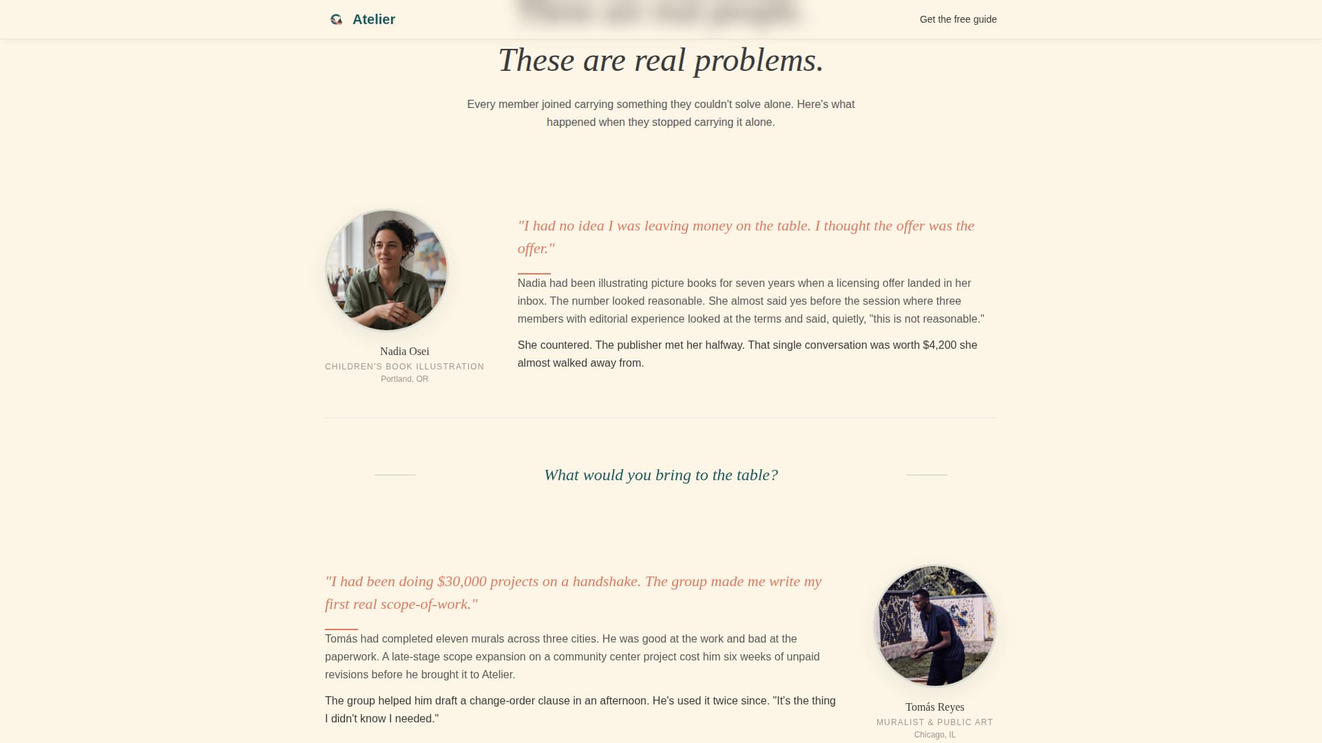 Atelier - Inspiring Illustrators Landing Page Template