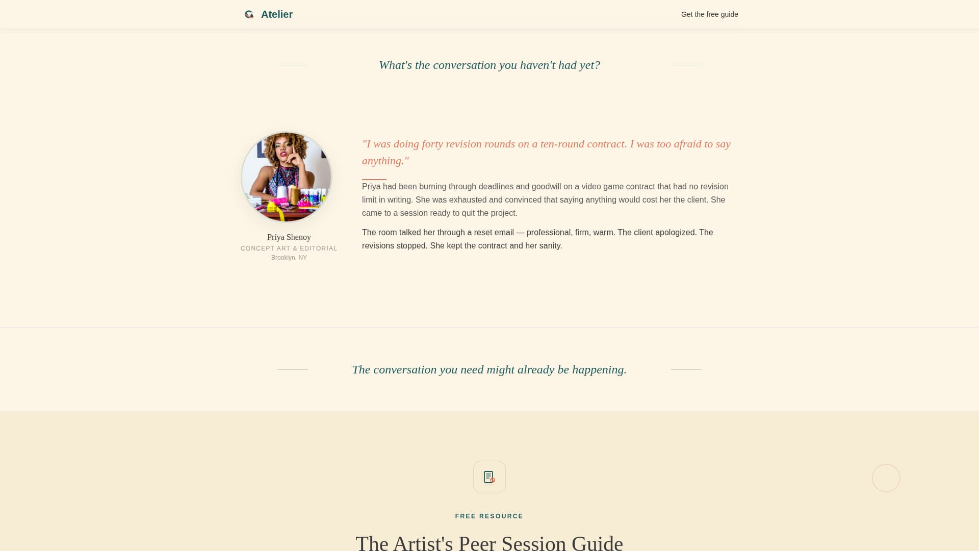 Atelier - Inspiring Illustrators Landing Page Template