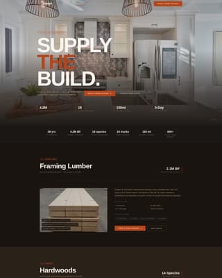 Timber - Industrial Lumber Landing Page Template