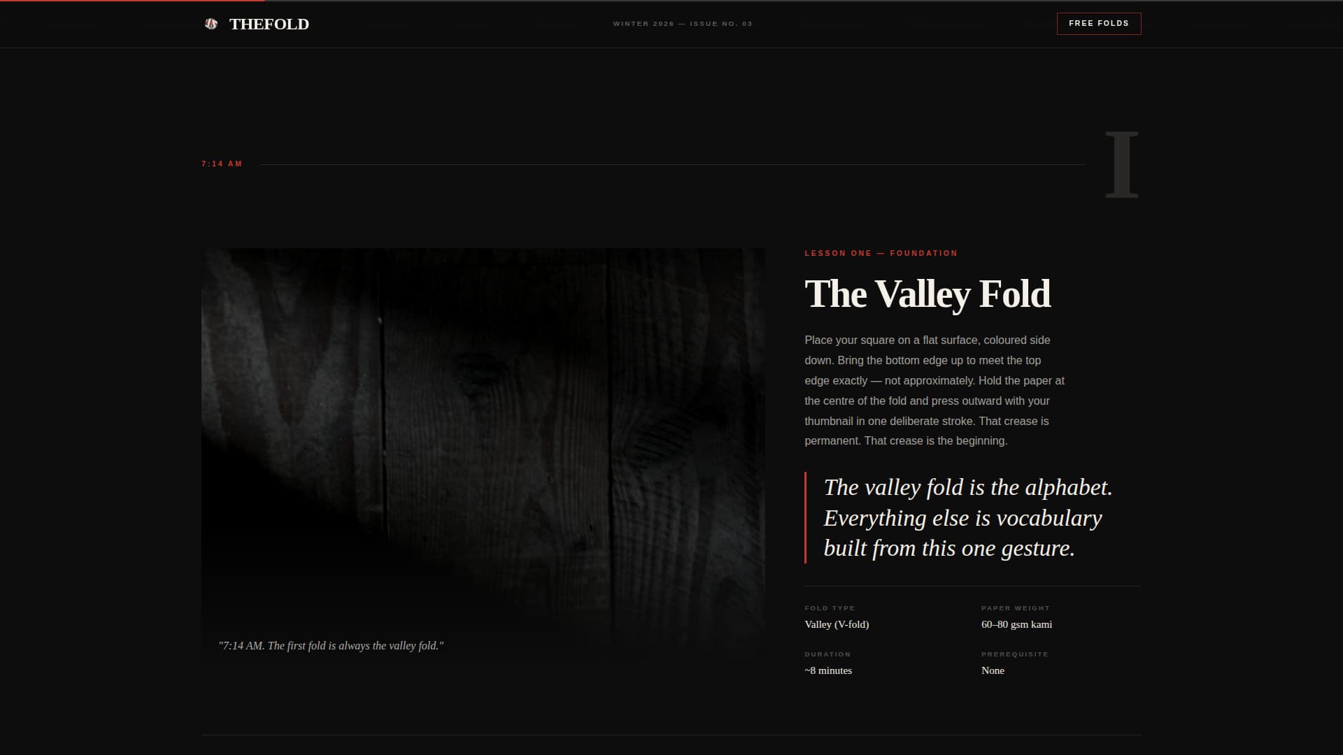Fold - Cinematic Origami Landing Page Template