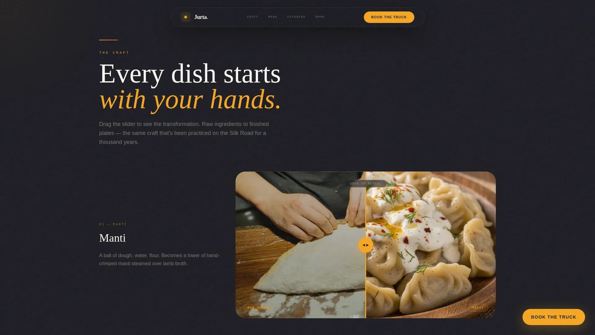 Silk Road — Premium Food Truck Landing Page Template