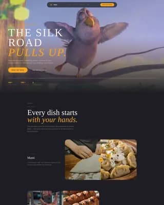 Silk Road — Premium Food Truck Landing Page Template
