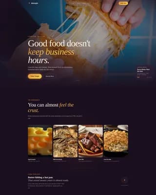 Nocturnal — Elite Delivery Kitchen Landing Page Template